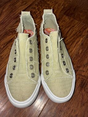 Blowfish Canvas Slip-On Sneakers in Light Olive